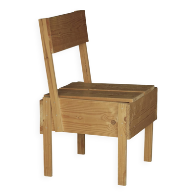 Chaise 1 Autoprogettazione dans le style d'Enzo Mari, années 1990