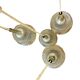 Vintage glass cascade chandelier with chrome.