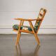 Boomerang armchair Thévenon fabric