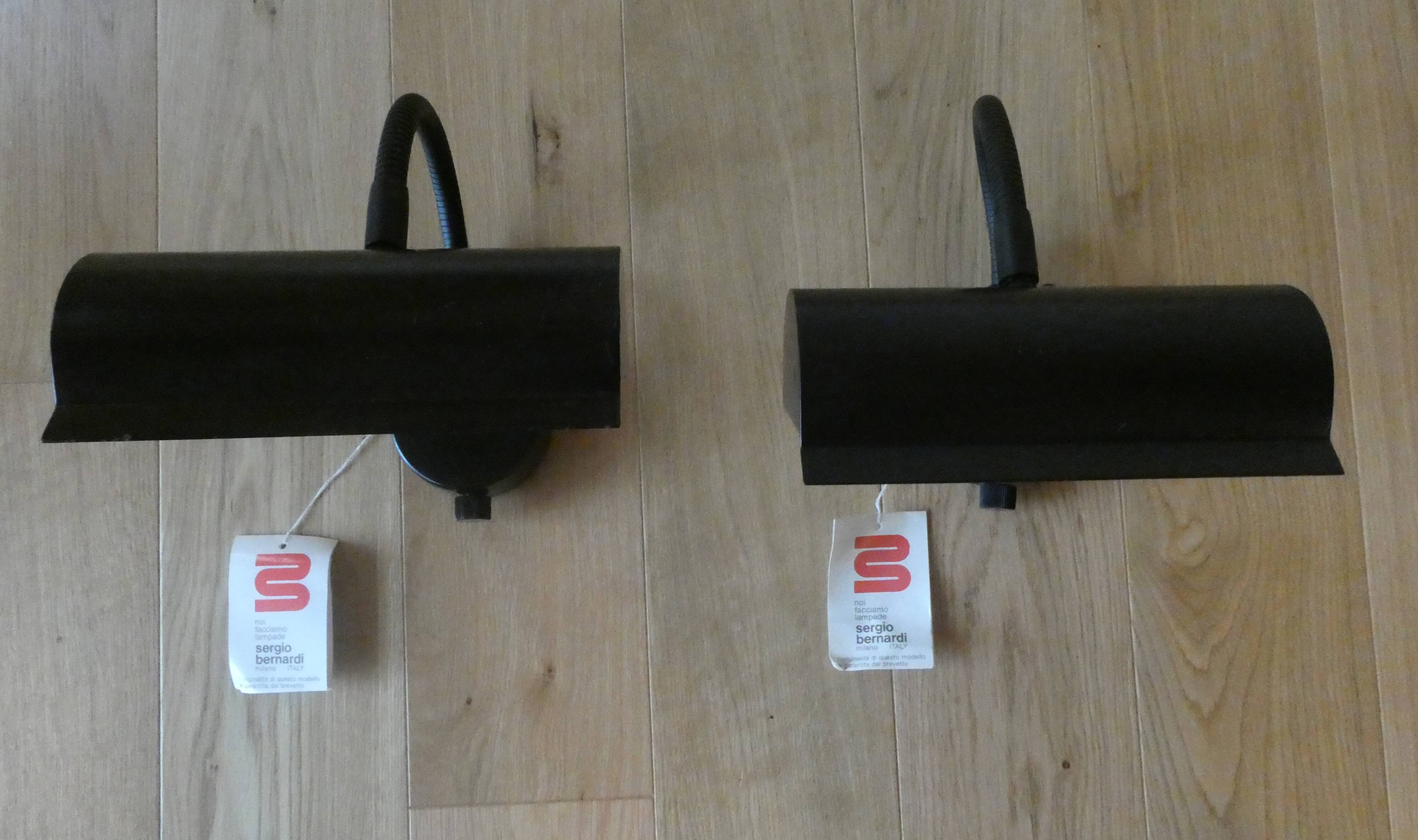 Pair of design wall lamps by Sergio Bernardi - Italy (N4)
