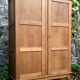 Solid oak compass foot cabinet René Gabriel 1945