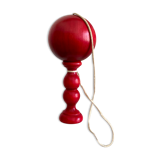 Bilboquet in red wood