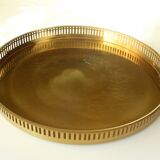 Solid brass tray with handles