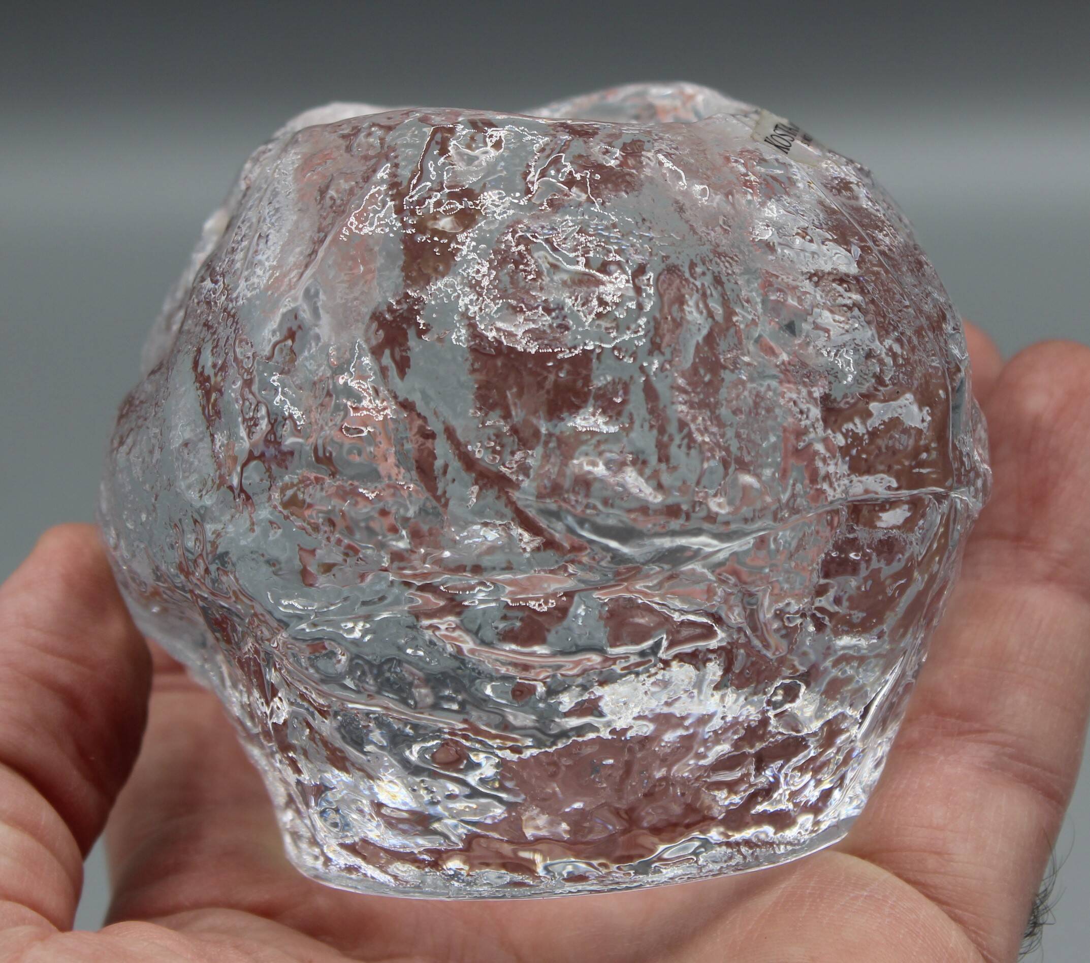 snow globe candle holder - scandinavian design - kosta boda