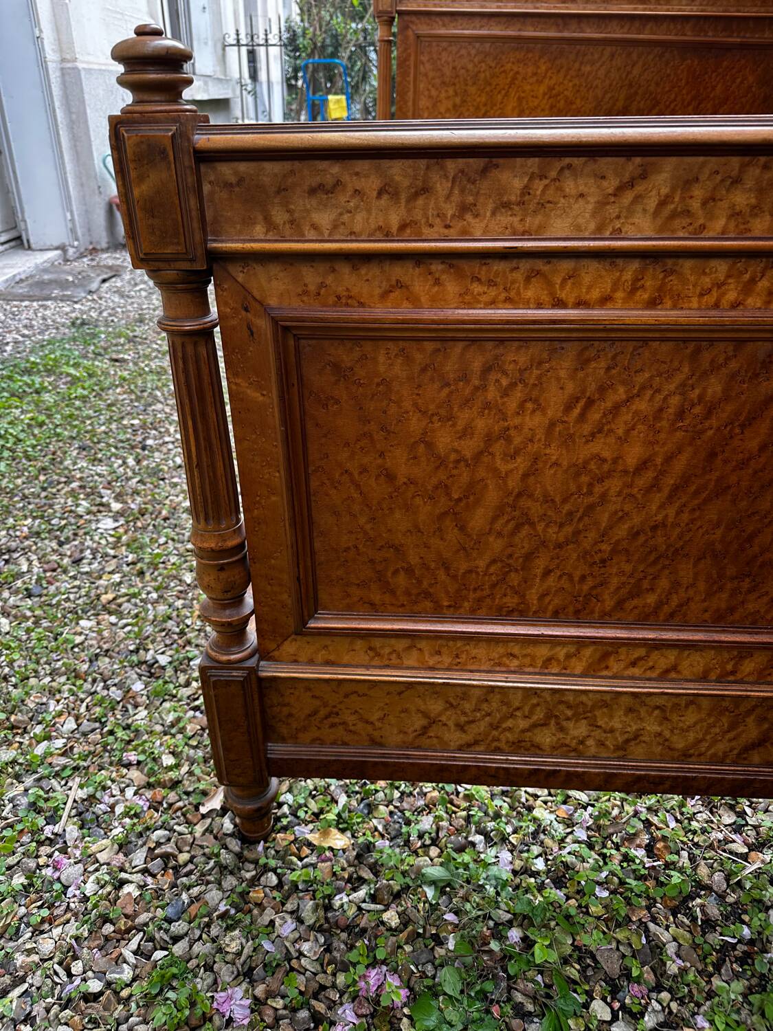Louis Philippe wood briar bed, Restoration, 19th century