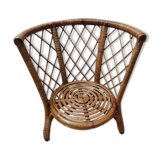 Vintage gold rattan armchair