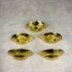 5 half moon brass wall lights Hollywood Regency style by Egoluce