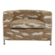 Fauteuil de hall brutaliste Jacquard beige