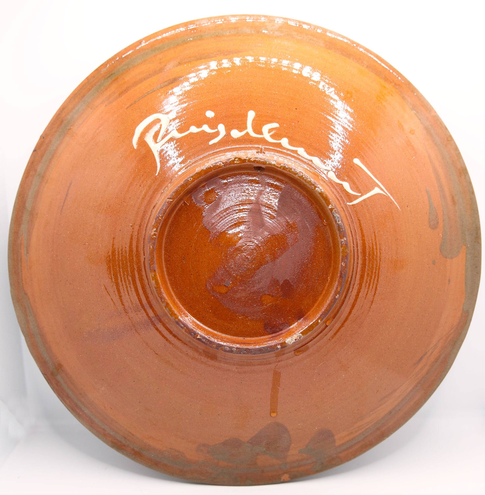 Vintage XL dish from the sixties from Puigdemont, Spain