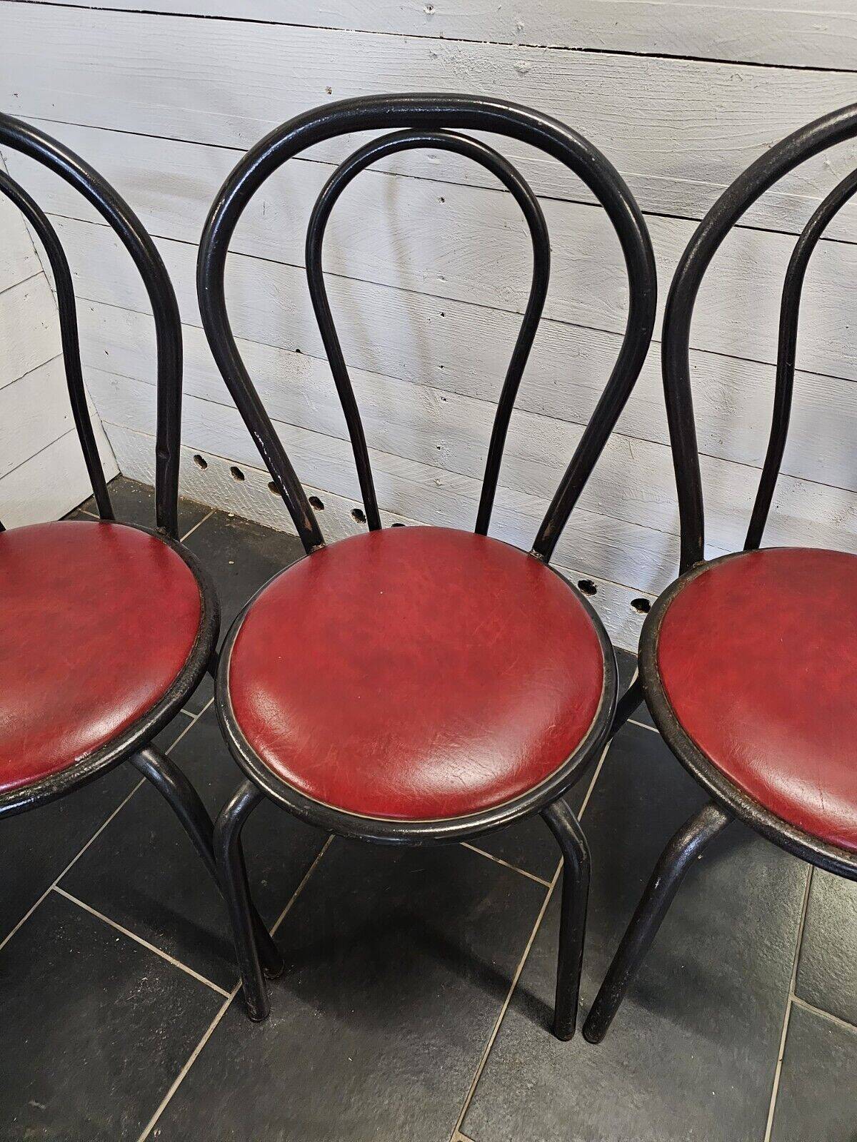 curved iron bistro chairs x 4