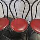 chaises de bistrot en fer courbé x 4