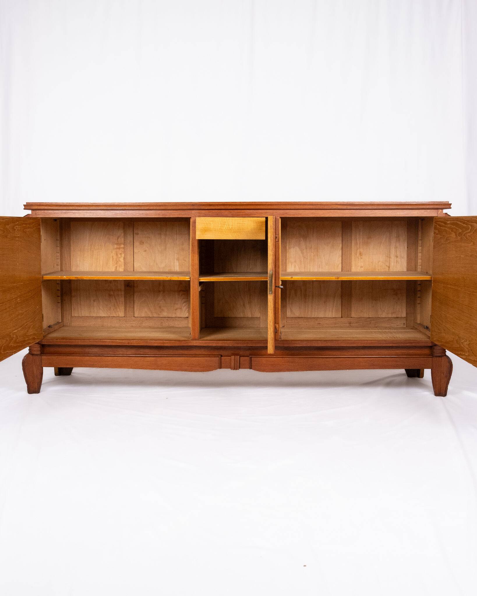 Art Deco oak buffet with crossbars, France, 1940s