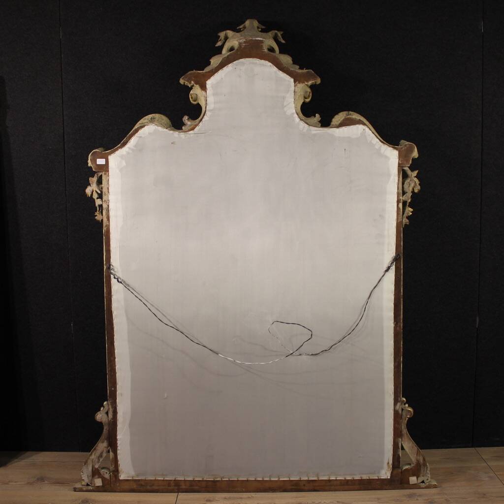 Great lacquered and gilded Louis XV style mirror from the 20th century
