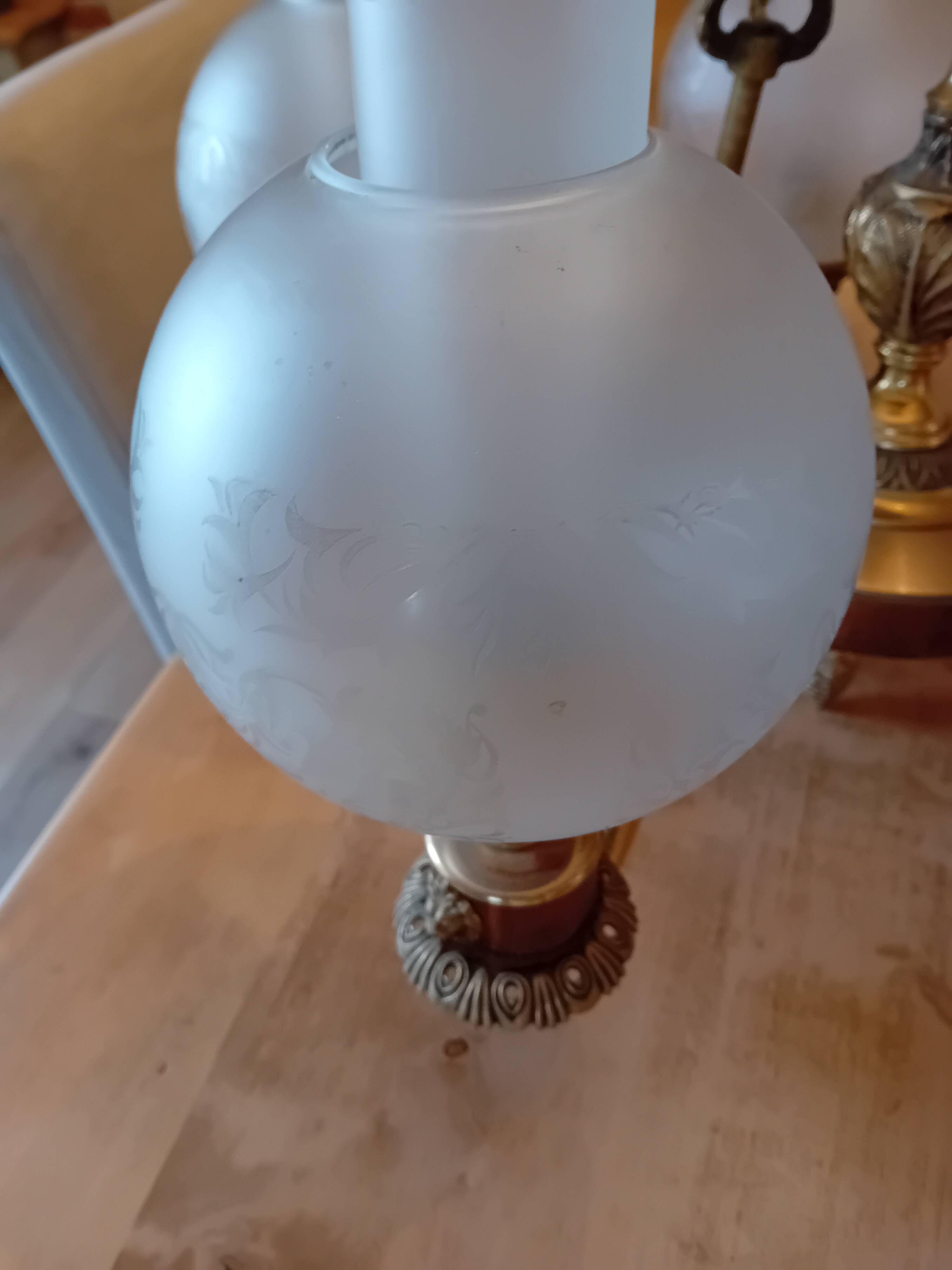 Bronze and brass chandelier