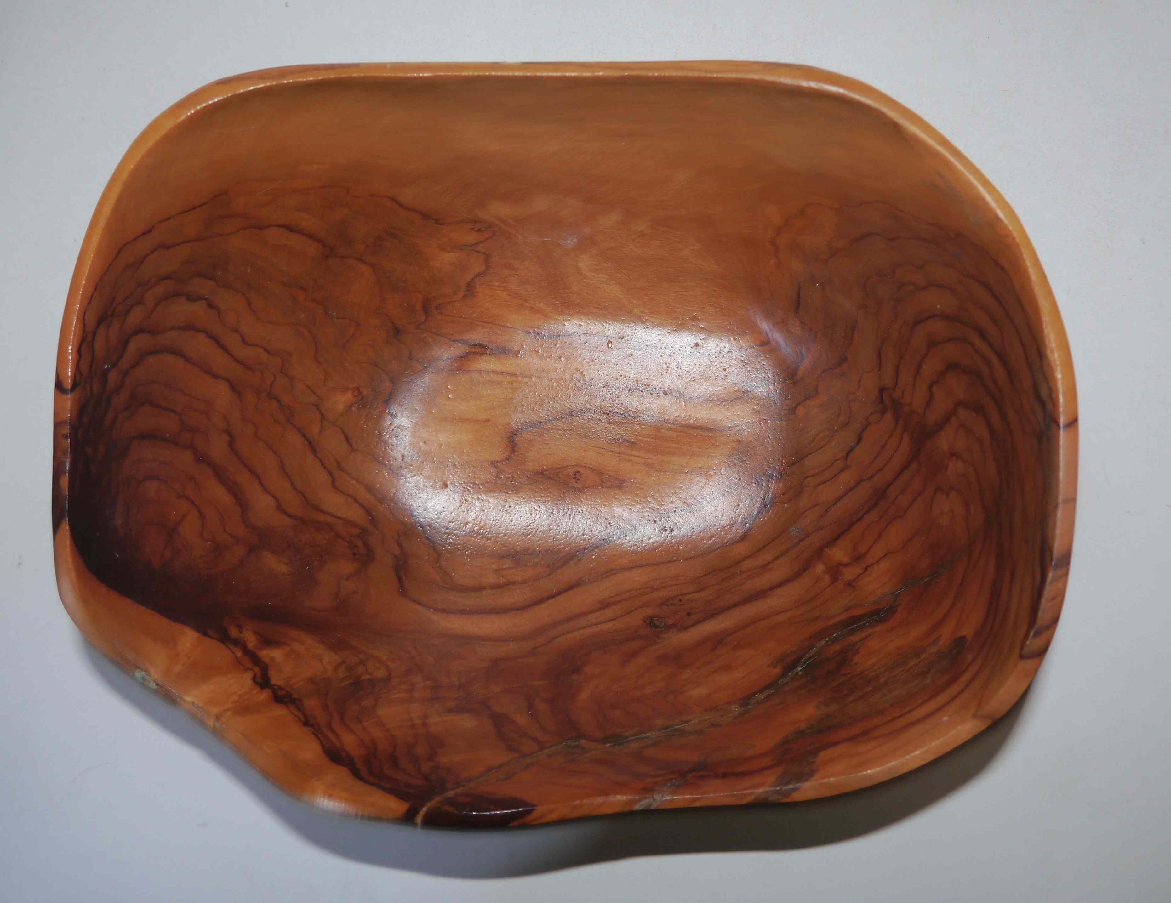 Old olive salad dish signed "Tony Bain Vallauris"