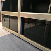 Bibliothèque design années 70 metal doré bois laqué