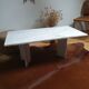 Table basse vintage en marbre de carrare