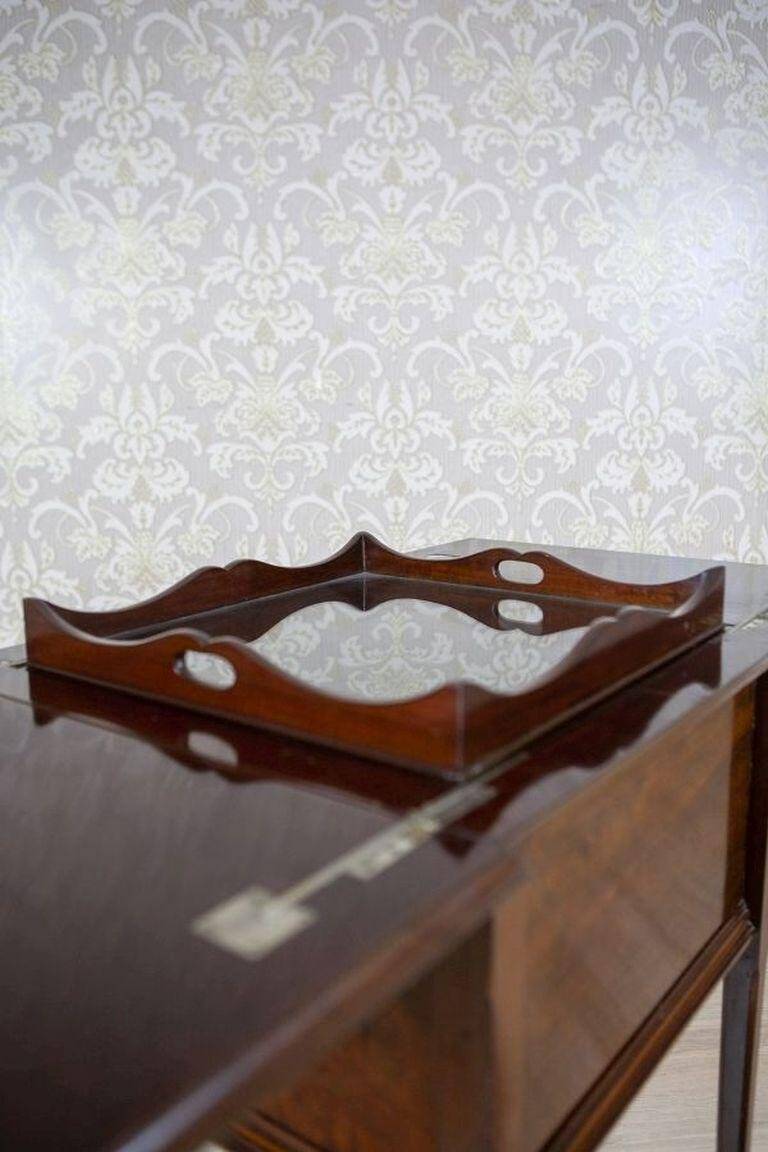 English Mahogany Side Table with Hidden Tray, 1880