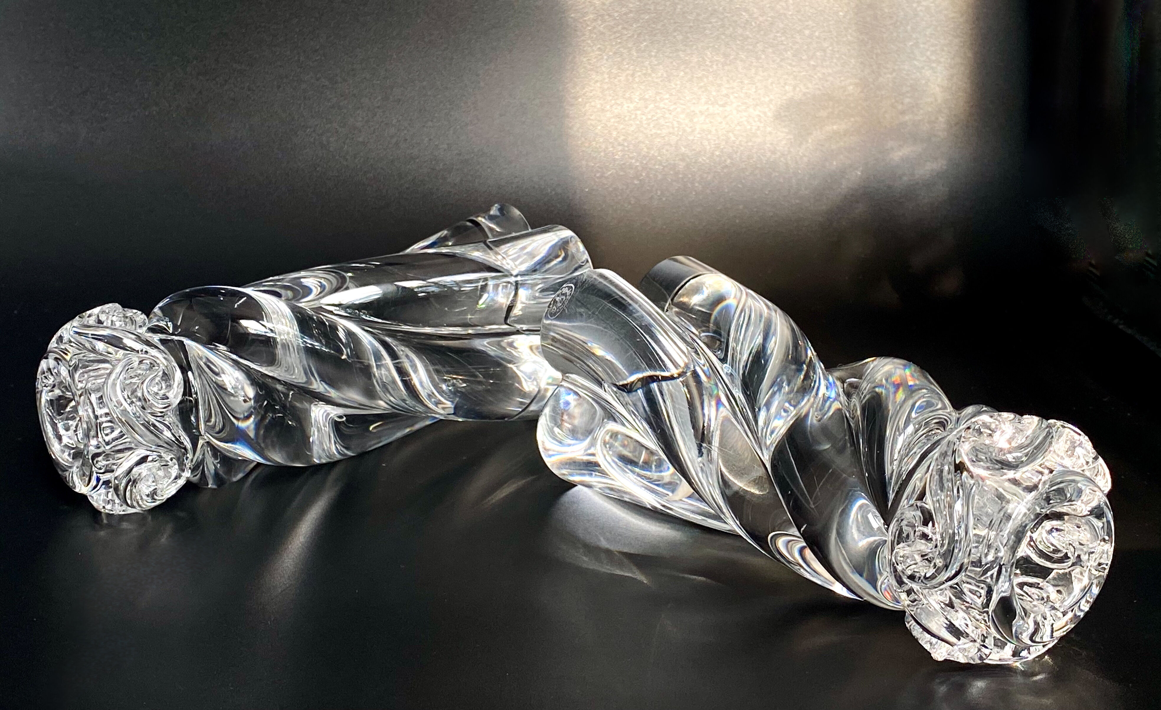 Pair of candlesticks Baccarat Aladin model