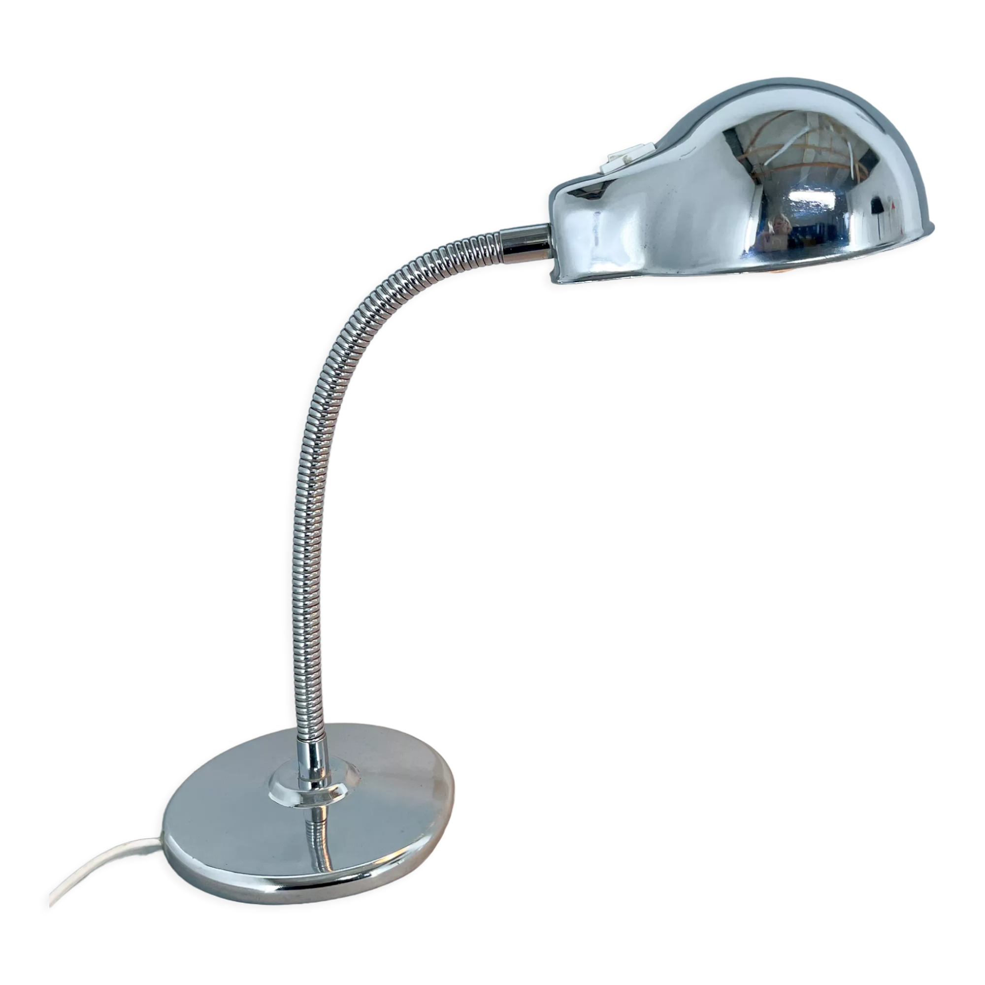 1960's Chrome Adjustable Table Lamp, Italy