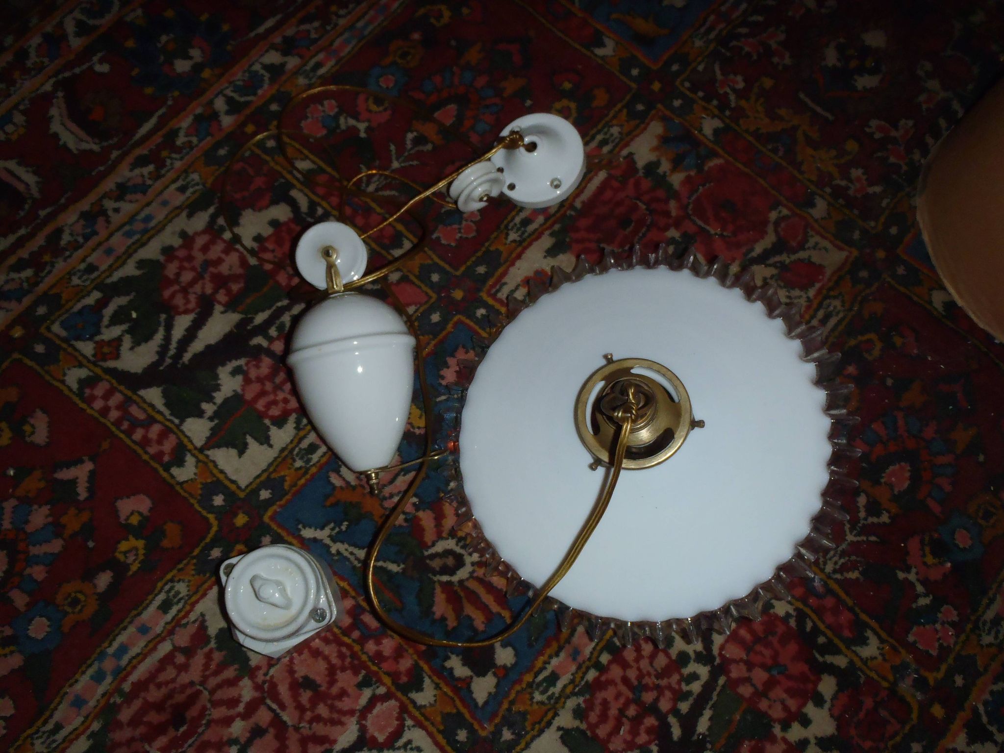 1930s brass "up and down" suspension