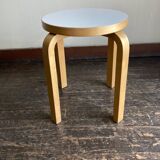 Alvar Aalto e60 stool Artek edition white melamine