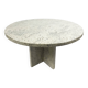 Vintage 1970s Round White Granite Coffee Table