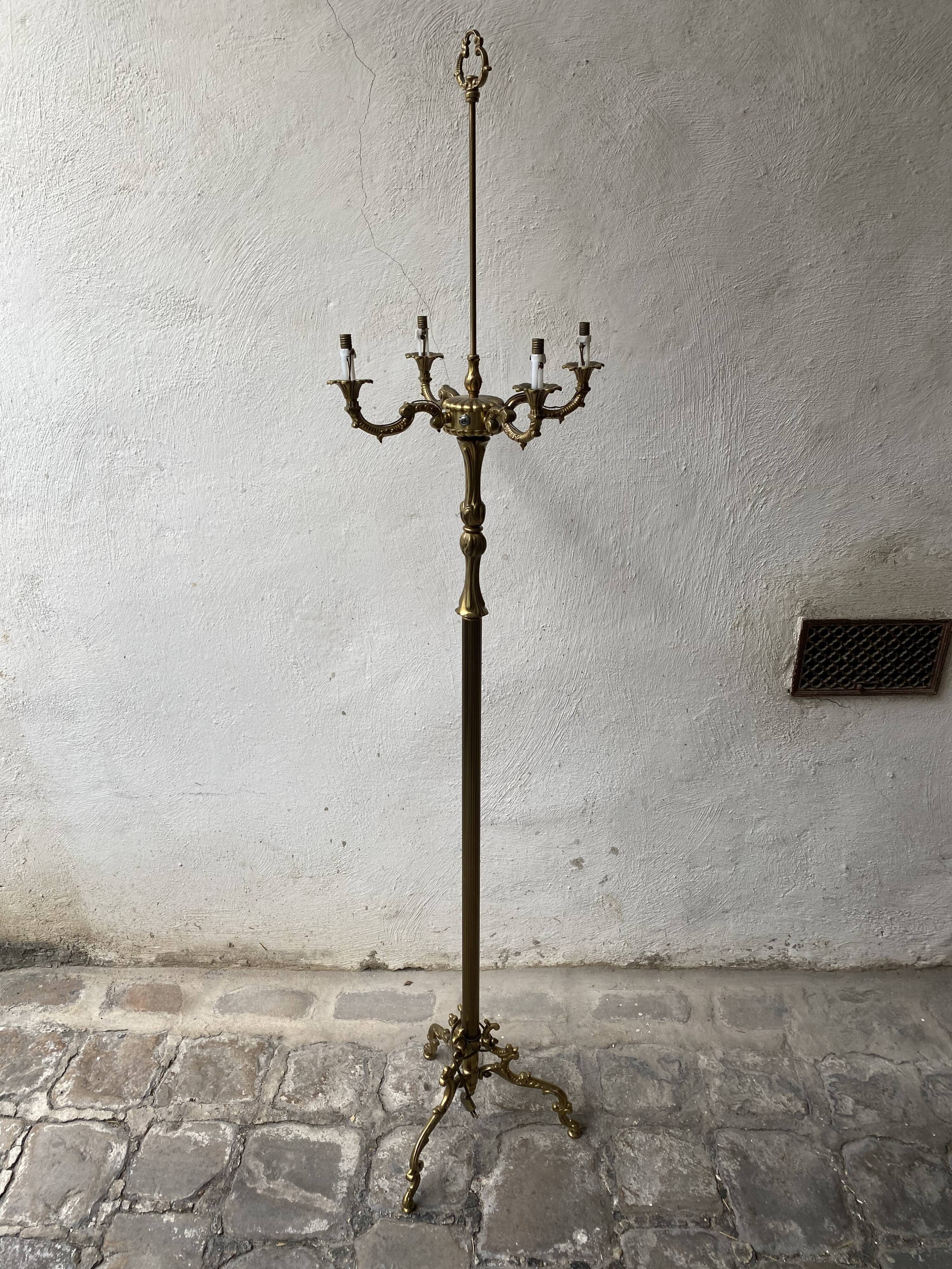 Gilded bronze parquet lamp