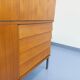 Louis Paolozzi modernist teak bookcase and secretary storage unit