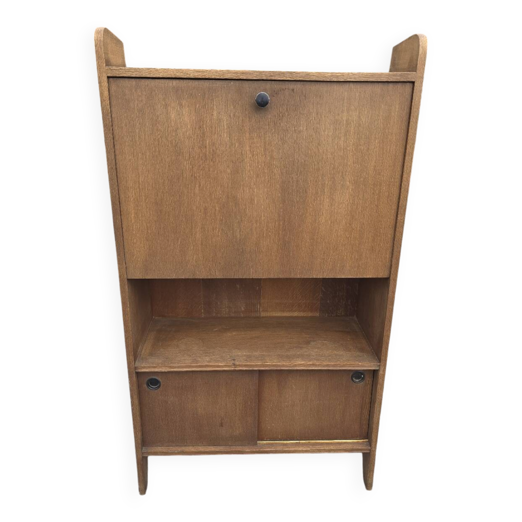 Bureau secrétaire scandinave en chêne des années 60