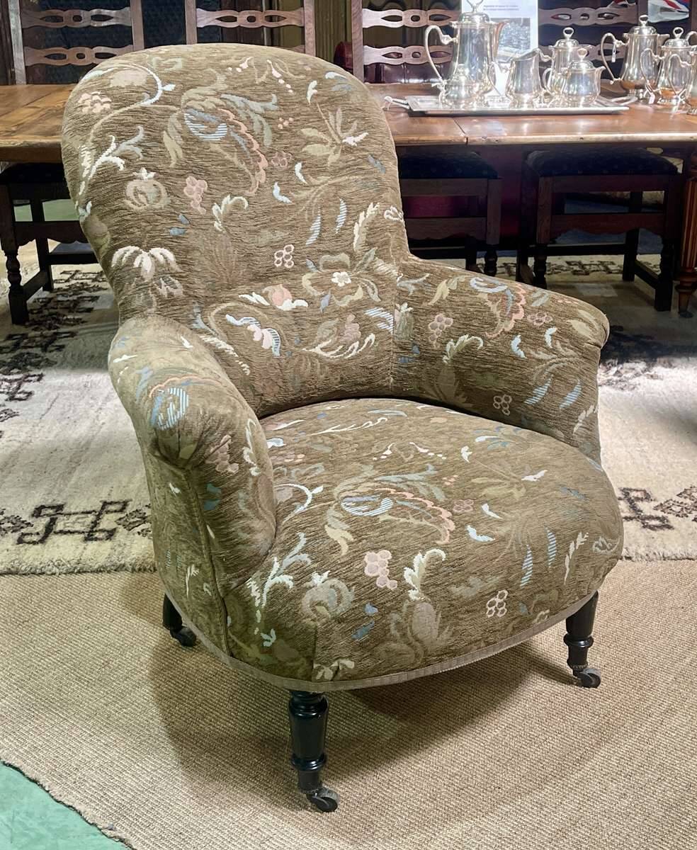 Napoleon III armchair, 19th century, fully restored and reupholstered