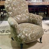 Napoleon III armchair, 19th century, fully restored and reupholstered