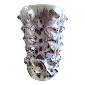 Large vintage Vallauris vase, old ceramic
