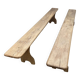 Pair of solid oak wood farmhouse benches 250cm rustic 1900
