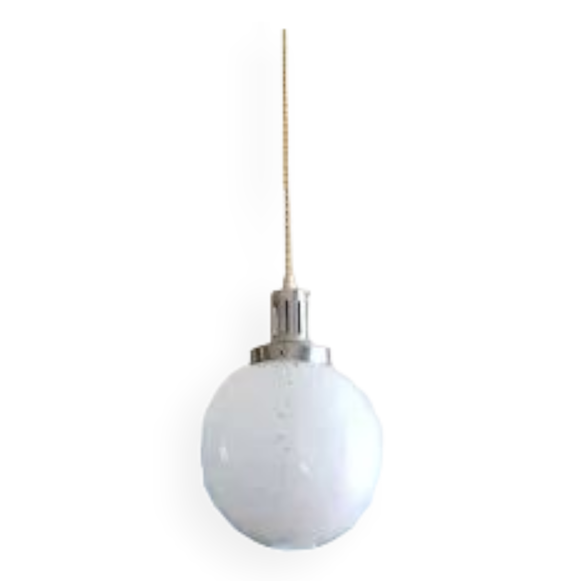 Glass globe pendant lamp by Clichy blue art deco