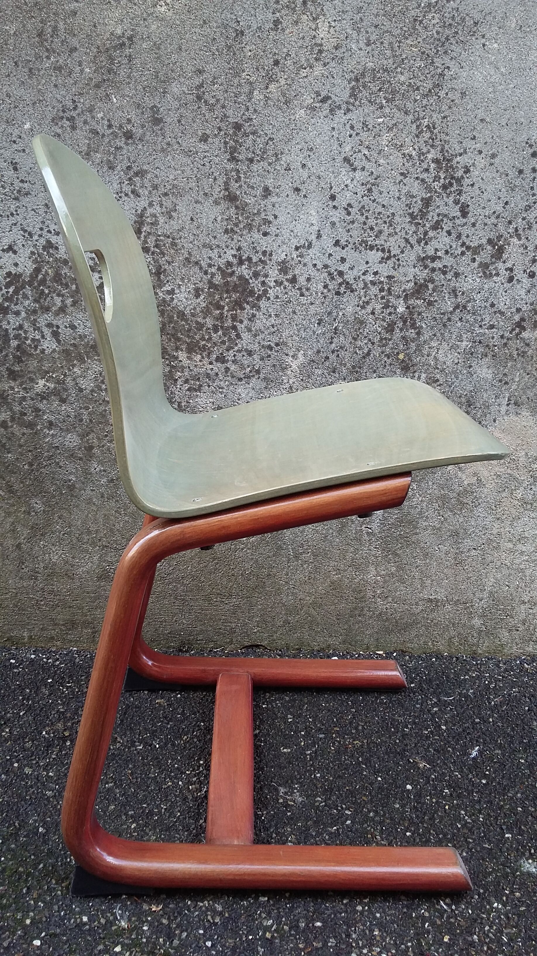 6 vintage sled chairs 1980