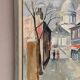Mid-Century Oil on Canvas “City Scene” by WB, Signed, Vintage & Framed 40×47cm