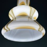 Mid-century brown opaline glass pendant, Murano, Italy, 1950s