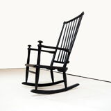 Fauteuil à bascule scandinave milieu de siècle