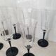 8 Octagonal Pied Noir Champagne Flutes