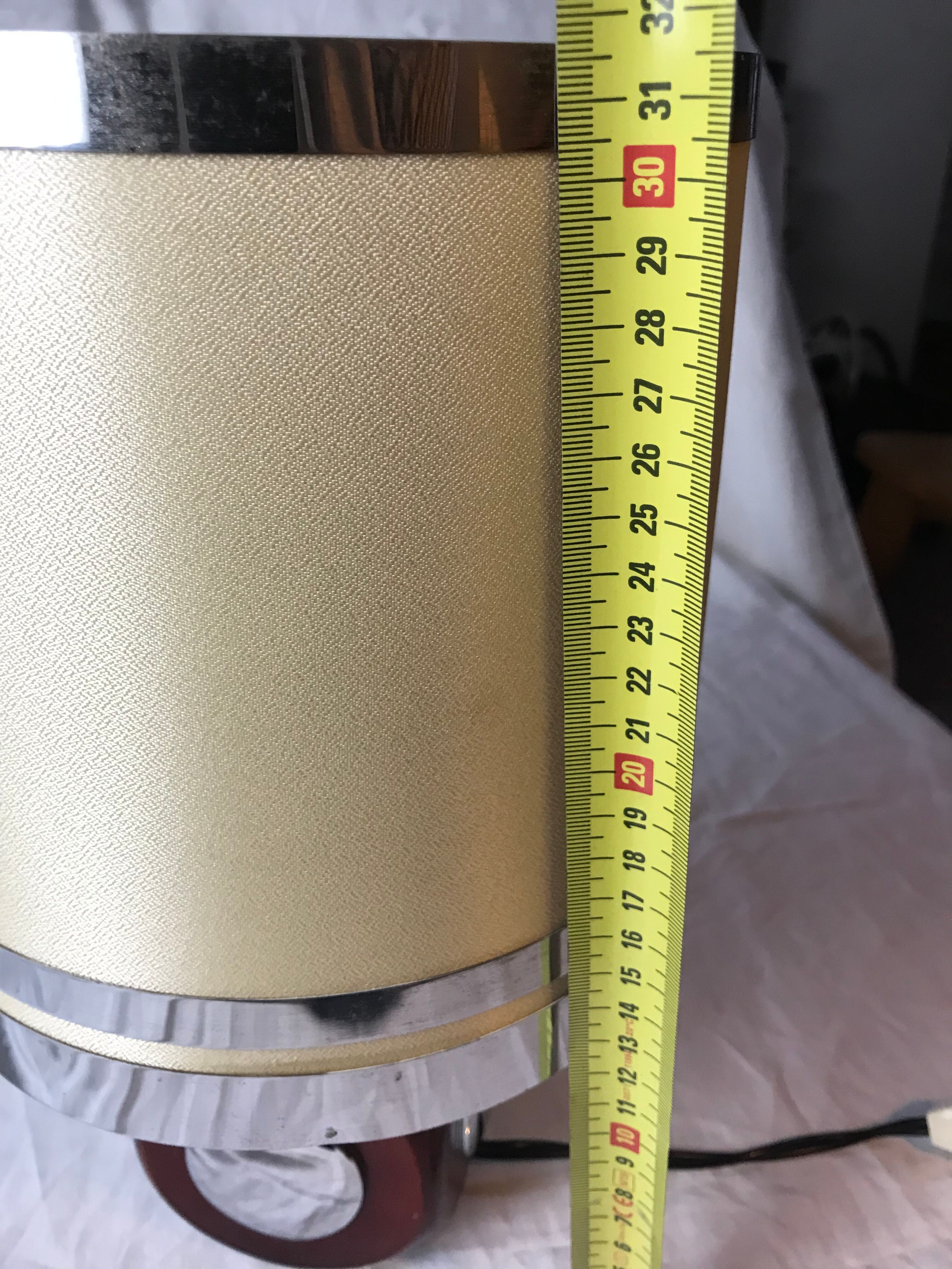 70' lamp in wood and chrome