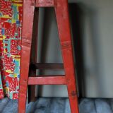 Vintage industrial stool made of recycled sheet metal