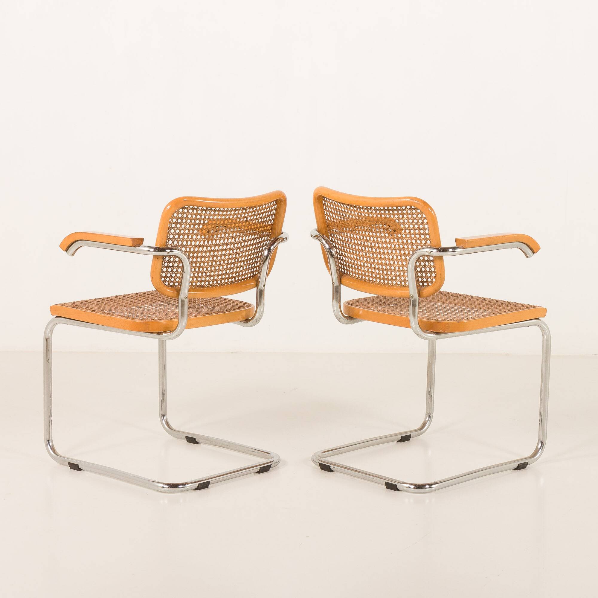 Pair of Italian vintage Ceska chairs by Gavina, 1960s