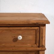 Antique solid pine chest of drawers – European rustic furniture – circa 1900