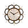 Horloge vintage pendule murale silencieuse ronde métal