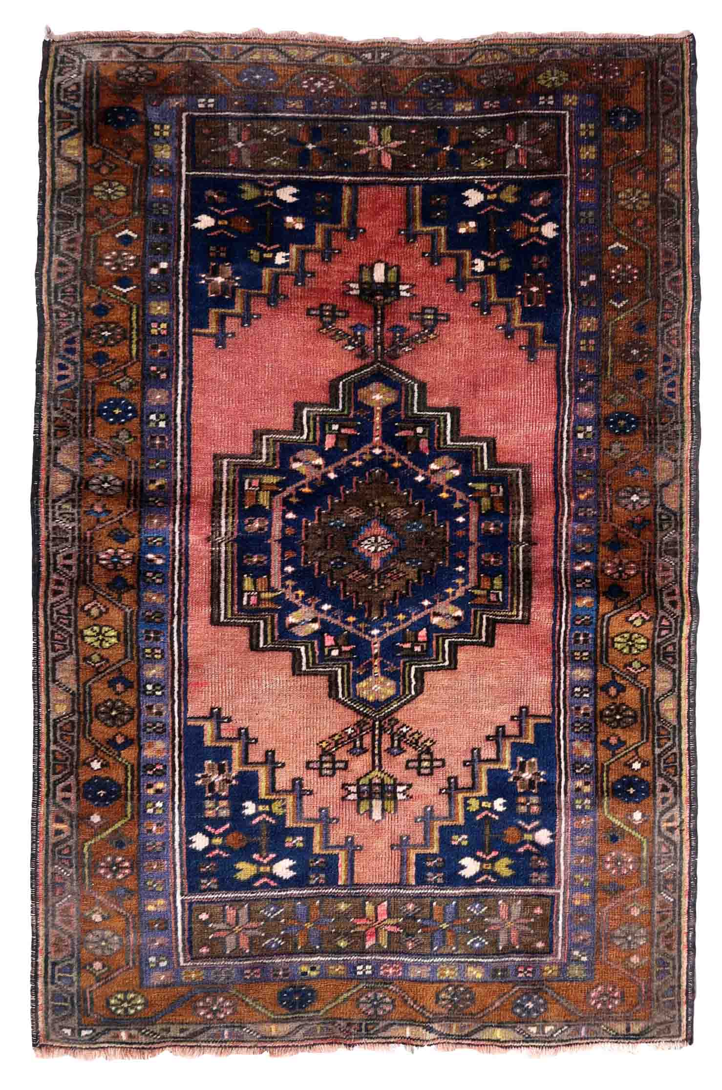 Vintage Afghan Baluch handmade carpet 87cm x 141cm 1940s