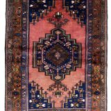 Vintage Afghan Baluch handmade carpet 87cm x 141cm 1940s