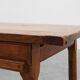 Rustic 19th century oak dinner table with drawers opening laterally, France