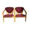2 fauteuils papillon modèle GE460 d'Hans J. Wegner