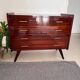 Mid-Century 4-Drawer Chest in Rio Rosewood & Brass — 1963